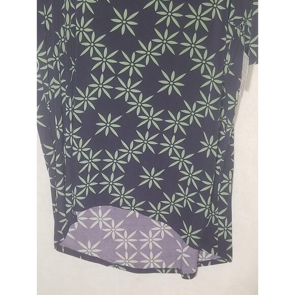 LuLaRoe Irma tunic floral green & purple polyester blend size s height 28" ARMPI - Picture 10 of 12